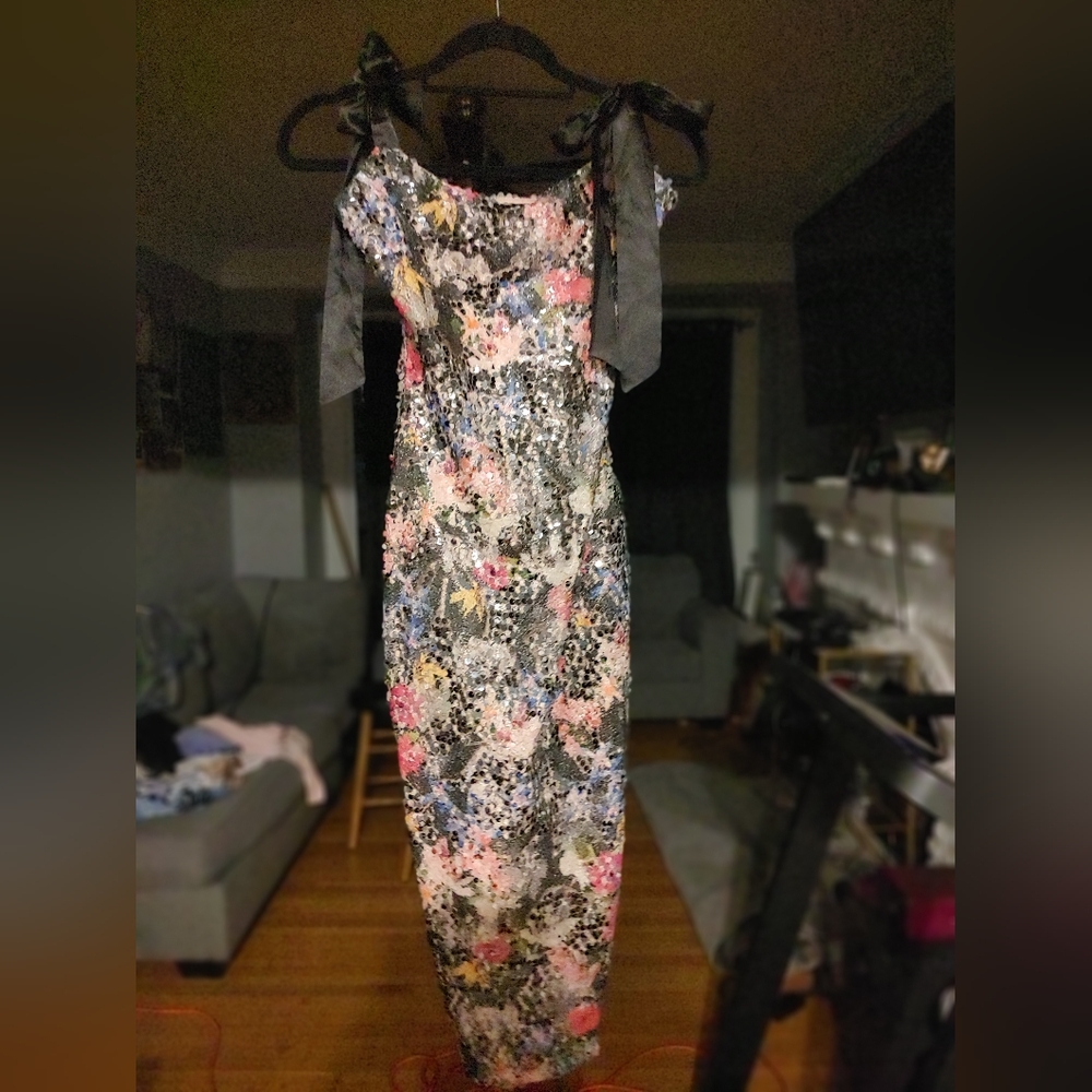 Amanda Uprichard One Shoulder Floral Dress